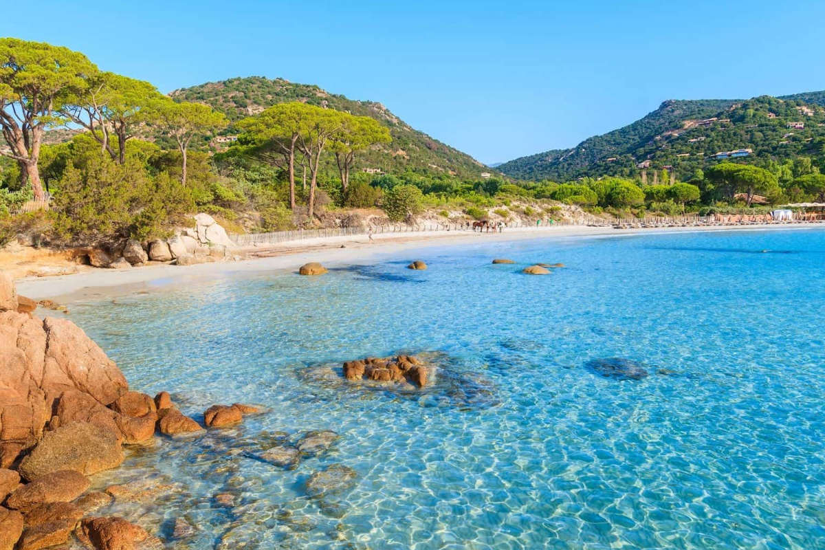 Palombaggia beach in East Corsica.