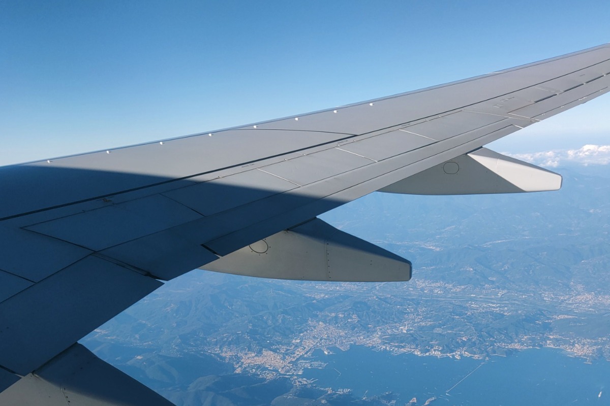 View out a of a plane window