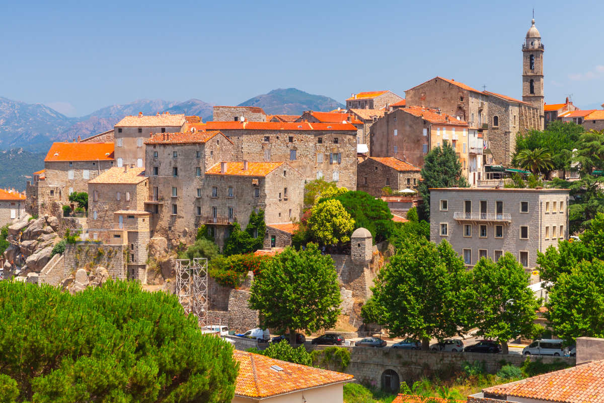 The traditional village of Sartène in Corsica